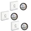 EDB * 2 4 6 Chiếc Tấm Chắn Camera Tròn Cho Xe Thiết Kế Để Phù Hợp Với Ống Kính Cho Ngoại Hình Tinh Tế Vỏ Ống Kính Máy Ảnh