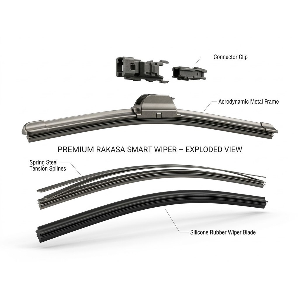 Bộ gạt mưa silicon RAKASA cho VinFast – Gạt êm, sạch nước, không ồn | VF3, VF5, VF6, VF7, VF8, VF9