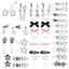Yoo Thời Trang Tua Rua Dây Xích Barrette Crucifix Ngôi Sao Kẹp Tóc Bộ Gothic Punk Tóc Trang Sức Cho Nữ Và Bé Gái