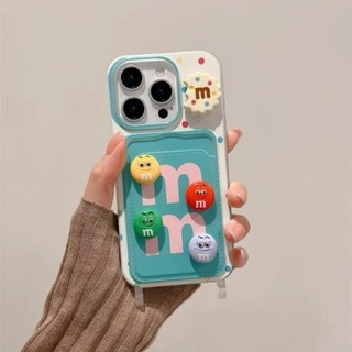 DànhCho IPhone 17 16 15 14 13 12 11 ProMax XR XS Max 7 8 Plus Phim hoạt hình dễ thương M Bean Puzzle Case