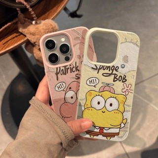 Dễ Thương SpongeBob Patrick Star Cặp Vợ Chồng Điện Thoại Trường Hợp Cho iPhone 17 16 15 14 13 12 11 Pro Max X Xr Xs Max