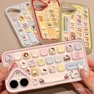 Ốp Điện Thoại Thích Hợp Cho iPhone Hoạt Hình Sáng Tạo Bàn Phím Ba Chiều Thích Hợp Cho iPhone17 / 16pro Vỏ Mềm 15 / 12 Vỏ Điện Thoại 14 / 13promax Vỏ Bảo Vệ Mềm ZGG6