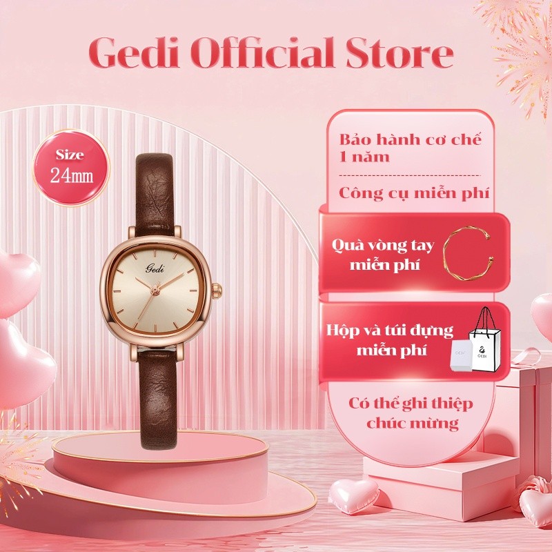 Đồng hồ GEDI 21023 thời trang nữ thiết kế kháng nước
