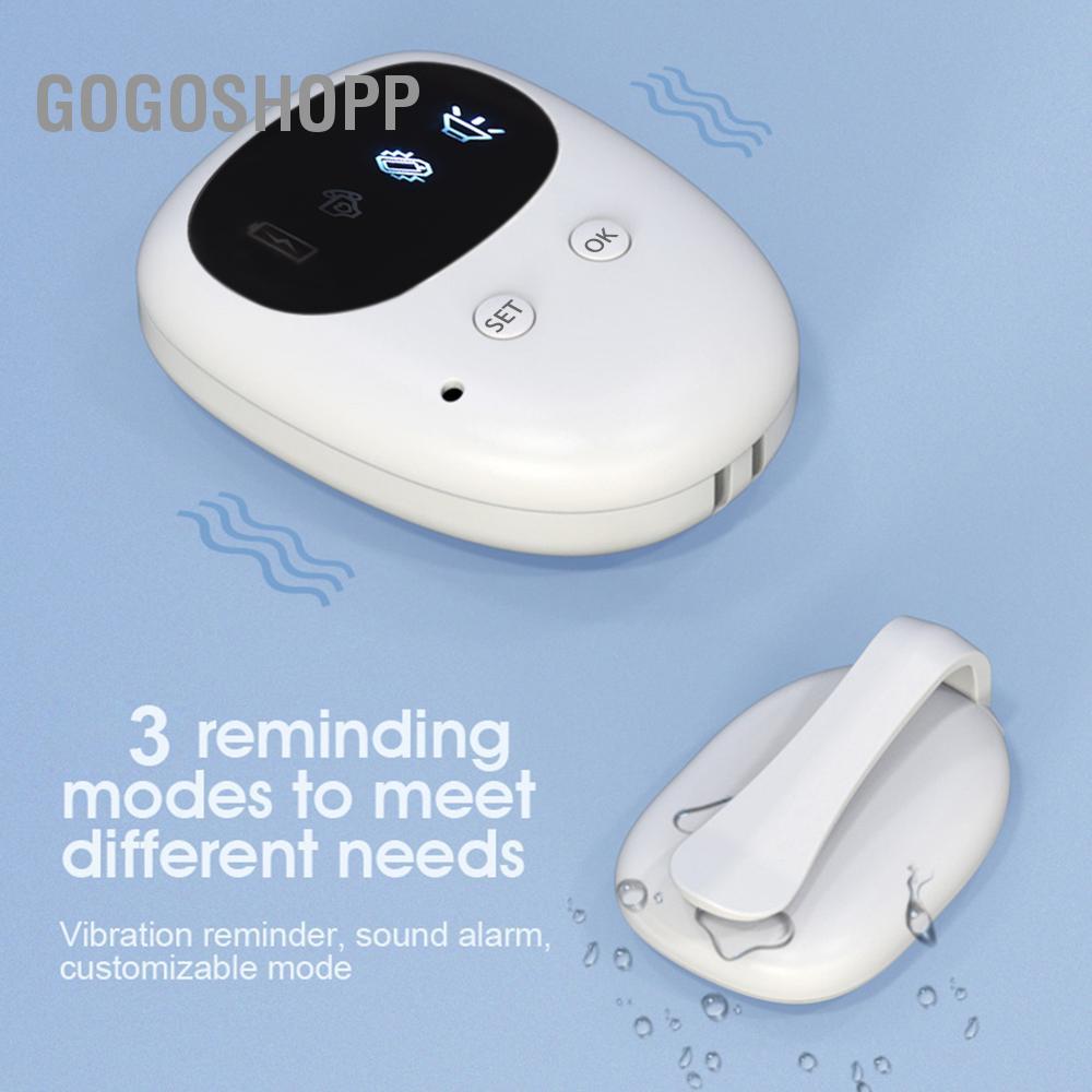 Gogoshopp Chuông báo đái dầm không dây có đầu thu & bộ phát kẹp cho bé trai Grils Trẻ em tập ngồi bô Chăm sóc người cao tuổi 10-20M Phạm vi hiệu quả Âm thanh rung nhắc nhở Hộp sạc pin tích hợp
