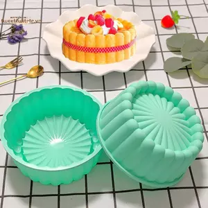 TRTR 6 Inch Bánh Charlotte Chảo Silicon Phô Mai Nonsti Tròn Khuôn Nướng Bánh Khuôn Bánh Cho Dâu Shortcake Tart Pie VN