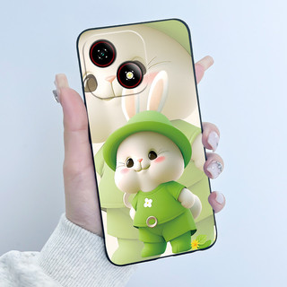 Dành Cho ZTE Blade A35E A55 Ốp Lưng Bảo Vệ Cho ZTE Blade A35 Đen Mềm Silicon Vỏ Điện Thoại Dễ Thương Thỏ Tình Yêu Ngộ nghĩnh Mèo
