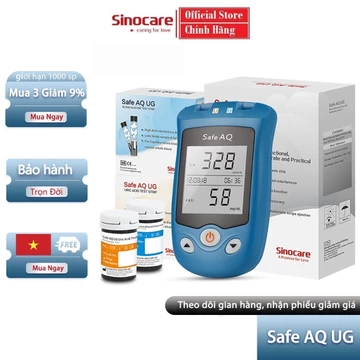 Máy Đo Tiểu Đường Và Axit Uric ( Bệnh Gút) 2 in 1 Sinocare Safe AQ UG