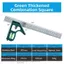 NOTE1 Kỹ sư kết hợp thử, Thước góc có thể điều chỉnh đa chức năng, Thước góc ngang phải 90 độ bằng thép không gỉ