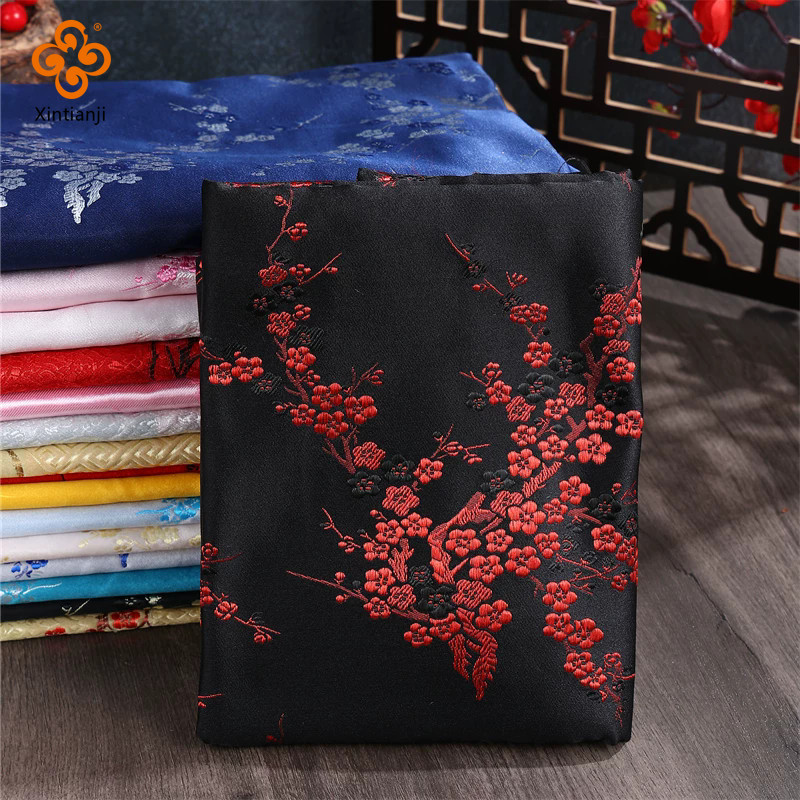 0,5 / 1 Sân Vintage Vải Phong Cách Trung Hoa Thổ Cẩm Satin Vải Jacquard Để May Kimono Sườn Xám Và Túi Mỗi Sân TJ0243
