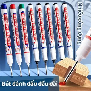Bút đánh dấu lỗ sâu đầu ngòi dài 20mm chuyên dụng, đánh dấu gạch rãnh sâu, mực đen đỏ xanh dương sắc nét cho thợ mộc