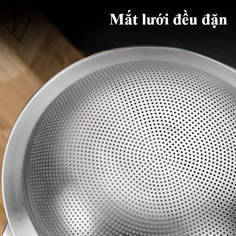 Rây Lọc Inox 304 đa Năng, Chống nóng tai gác, Chống gỉ và chống dính, Đa Năng Bếp, Dễ dàng vệ sinh