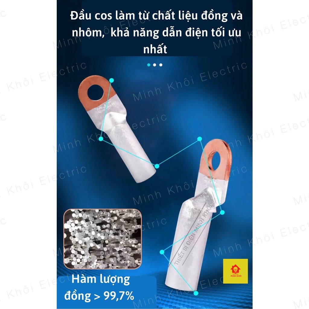 cos đồng nhôm AM loại dày chất lượng cao, đầu cos xử lý đồng nhôm