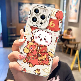 Ốp điện thoại năm con ngựa Anya và Chiikawa cho iPhone 17 / 16 / 15 / 14 / 13 / 12 / 11 / Pro MAX / X / XS / XR / 7 / 8 Vỏ bảo vệ toàn diện bằng silicon lỏng chống sốc và chống rơi