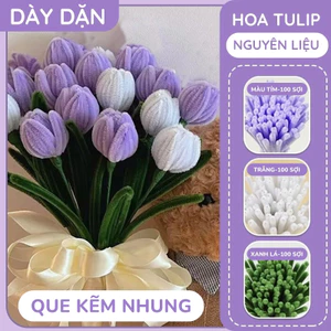 Kẽm nhung loại dày làm hoa giả nghệ thuật, sợi dài 30cm dễ làm, phù hợp cho người mới bắt đầu học handmade
