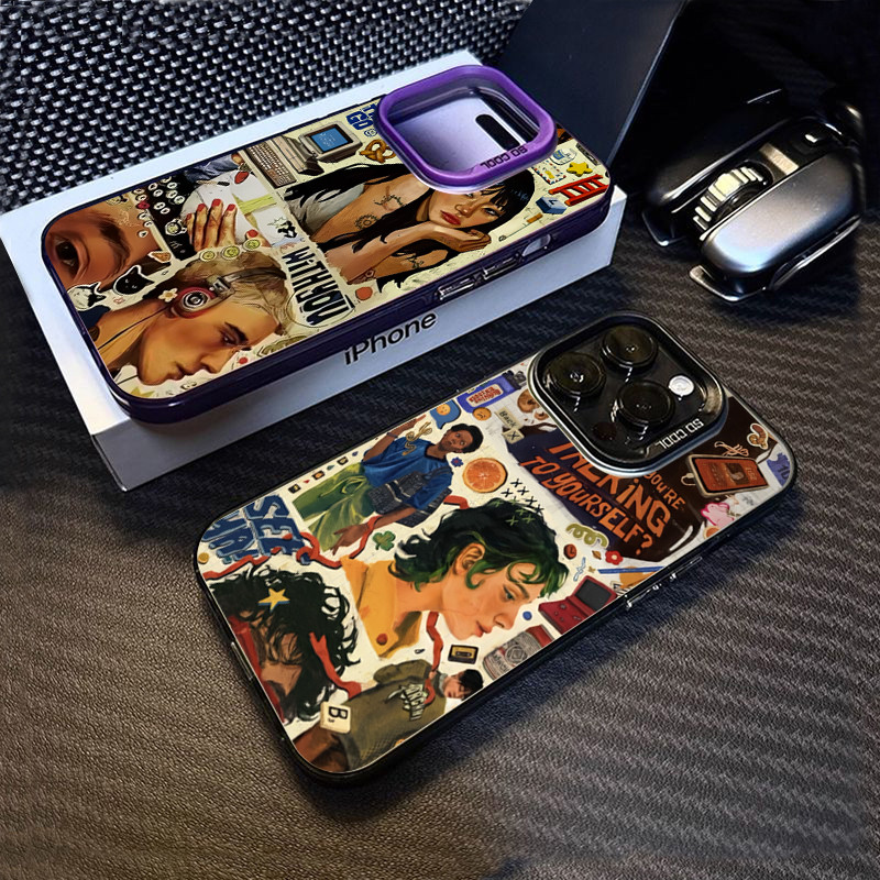 Ốp Lưng Cho iPhone 17 16 11 12 13 14 15 Pro Max Cho iPhone 16e XR X XS Max 7 8 Plus SE2020 2022 Retro People Magazine IMD Matte Hard Shockproof Cover