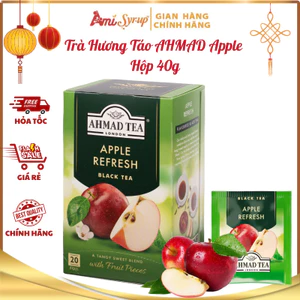 Trà Hương Táo AHMAD Apple Hộp 40g Túi Lọc Có Bao Thiếc 20 Túi Trà Ceylon Hòa Quyện Táo Đỏ Dễ Uống