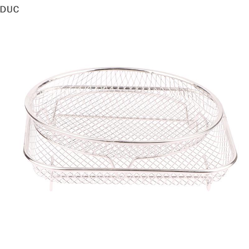[Duc] 1PC Nồi chiên không khí giá Stackable Nướng Giá thép không gỉ Nướng Giỏ Bếp Tiện Ích [VN]