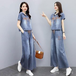 [Khách hàng mới giảm giá] Bộ đồ jeans nữ kiểu dáng rộng, phong cách Western-Hồng Kôngclassic
