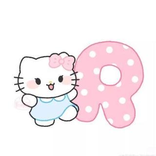 2 Kitty Móc Khóa Chữ Cái Dễ Thương Mica 2 Mặt In Theo Yêu Cầu Thiết Kế Độc Đáo
