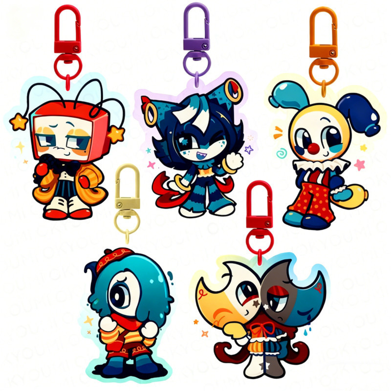 Showtime Toons Acrylic Keychains! Cute cartoon game Character pendant