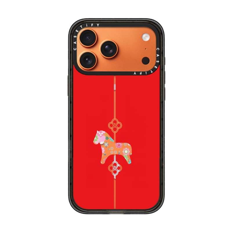 CASECASE X Đỏ Đáy Ngựa Đen Cạnh Trong Suốt Cứng Hút Từ Tính Tác Động Cho Apple IPhone 12 13 14 15 16 17 Pro Max Air Plus Có Hộp
