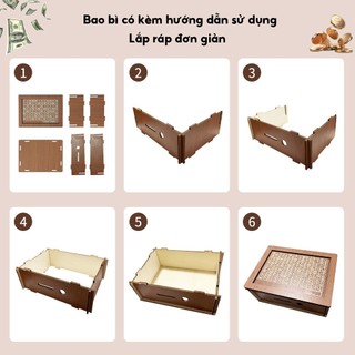 Hộp gỗ tiết kiệm tiền chất lượng cao, ống đựng tiền tiện ích, mẫu mã phong phú, đựng tiền giấy, tiền xu