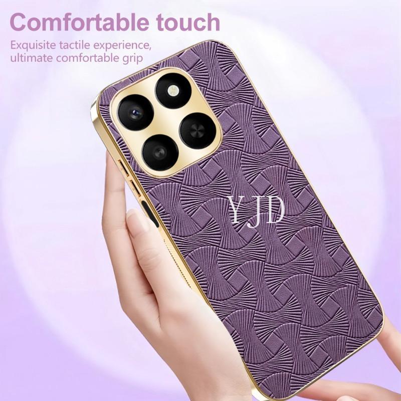 Ốp Lưng Cho Honor 400 Smart X7d Da Thời Trang Khung Mạ Điện Chống Rơi Vỏ Điện Thoại