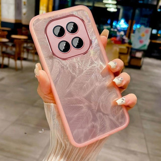 Ốp Điện Thoại Cho Redmi Note 15 Pro + 5G 4G 2025 Lấp Lánh Lông Vũ Silicon Chống Sốc Vỏ Bảo Vệ Ống Kính Máy Ảnh Ốp Lưng