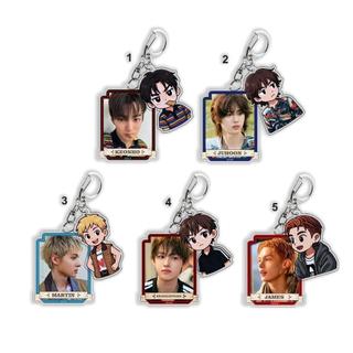 2pcs/Set CORTIS Keychain Cartoon Cute Acrylic Printing Charm Pendant Bag Accessories Key Ring JUHOON KEONHO MA