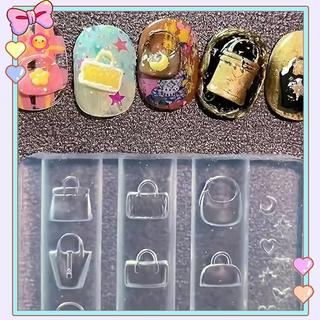 [beautifulhome] 1 Cái 3D Hoạt Hình Dễ Thương Túi Hình Móng Tay Nghệ Thuật Trang Trí Khuôn Diy Silicone Trong Suốt Móng Tay Nghệ Thuật Mẫu Khuôn Móng Tay Móng Tay Quyến Rũ Quà Tặng [Làm Đẹp]