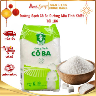 Đường Sạch Cô Ba 1KG - Đường Mía Tinh Khiết, Nguyên Liệu Nấu Ăn & Pha Chế Thạch Dừa Ngon Miệng
