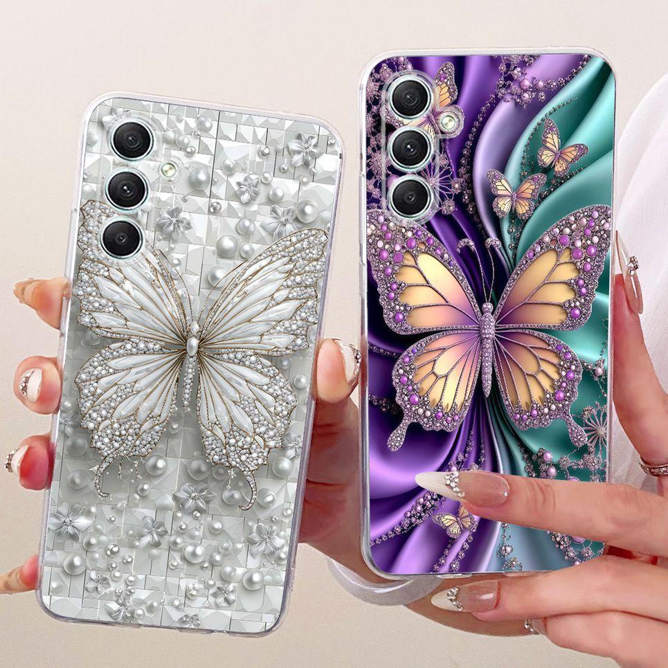 Dành Cho Samsung Galaxy A35 A34 5G Ốp Lưng Điện Thoại Hoa Bướm Nhiều Màu Sắc Mềm Trong Suốt Vỏ Silicon SM-A356B A346B