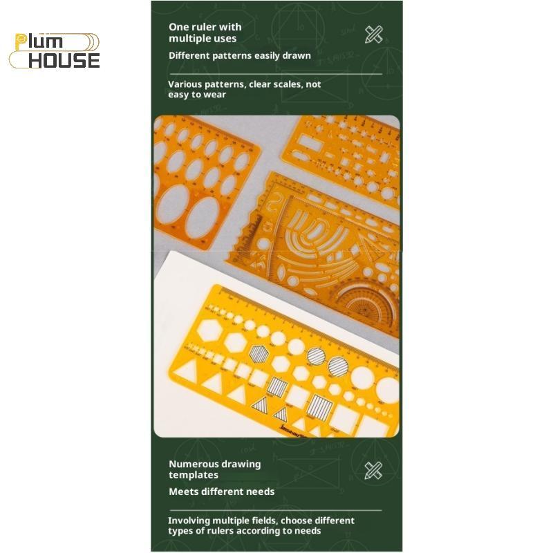 PlumHOUSE Mẫu Thước Đo Tròn Hình Bầu Dục Thước Bền K Nhựa Vẽ Thiết Kế Nội Thất Kiến Trúc Sư Bản Mẫu Soạn Thảo Thước VN