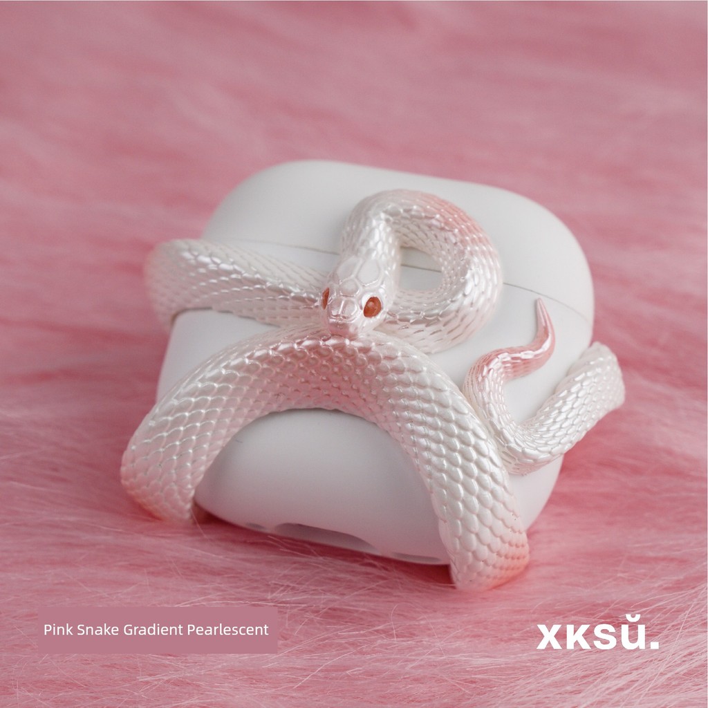 X XKSU Pink Snake Series Vỏ tai nghe chính hãng airpod4 Vỏ bảo vệ Tai nghe Apple airpodpro3 Vỏ bảo vệ Phụ kiện tai nghe Dụng cụ tiện dụng chống sốc Quà tặng năm mới nâng cao sáng tạo | BigBuy360 - bigbuy360.vn