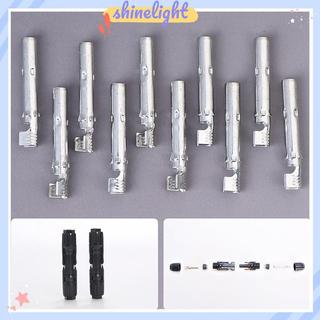 [shinelight] 5 / 10 Cặp Đầu nối quang điện MC4 Lõi bên trong Đầu nối phích cắm nam nữ Bộ phận kim loại đóng hộp bằng đồng tích cực và âm VN