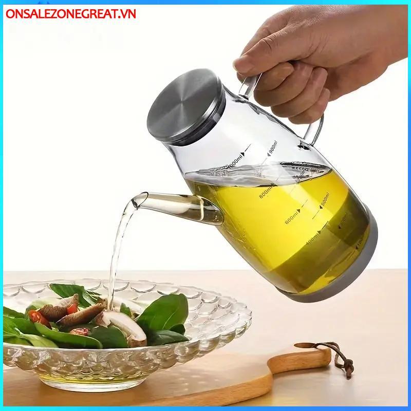 Ons 600 / 800 / 1000ml Bình Đựng Dầu Có Vòi Nhỏ Giọt Nhà Bếp Nồi Dầu Thủy Tinh Dung Tích Lớn Chống Rò Rỉ Máy Đựng Dầu Tại