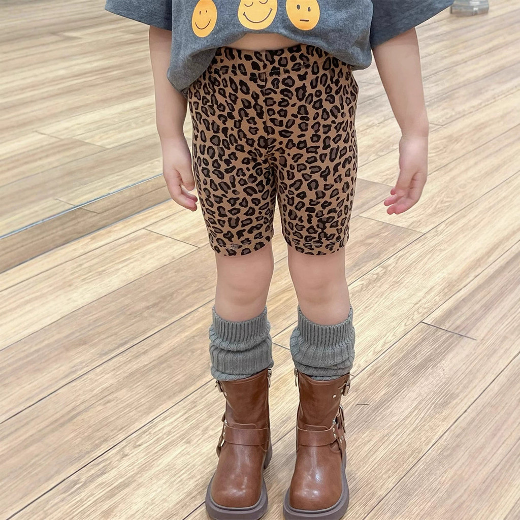 Quần Short Bé Gái Mùa Hè In Da Báo Co Giãn Quần Đi Xe Đạp Size 90-140​ HPPV