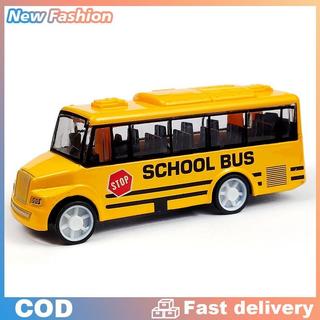 Mát mẻ xe buýt trường học đồ chơi với kéo trở lại cơ chế, màu vàng xe buýt cơ thể