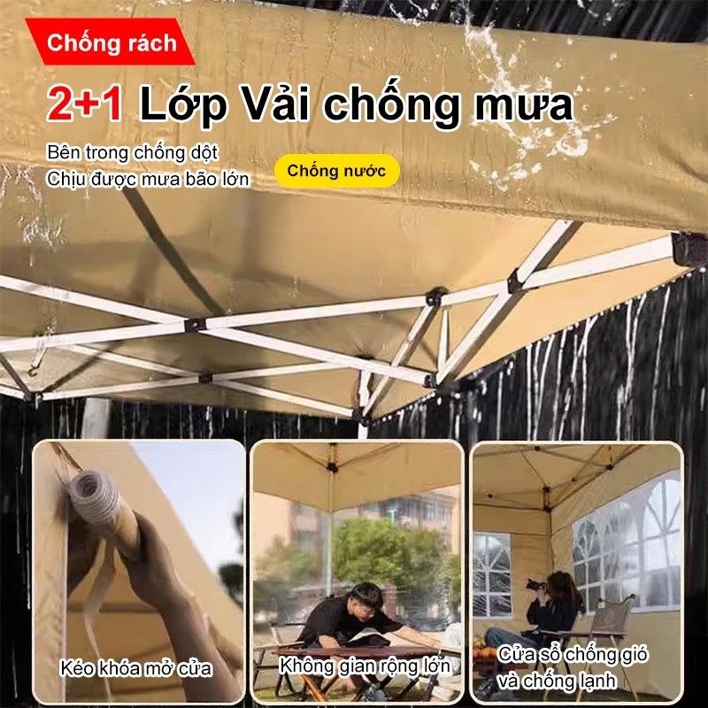Nhà Bạt Di Động Gấp Gọn ;dùng ngoài chợ, lều di động,Che Nắng Mưa Ngoài Trời
