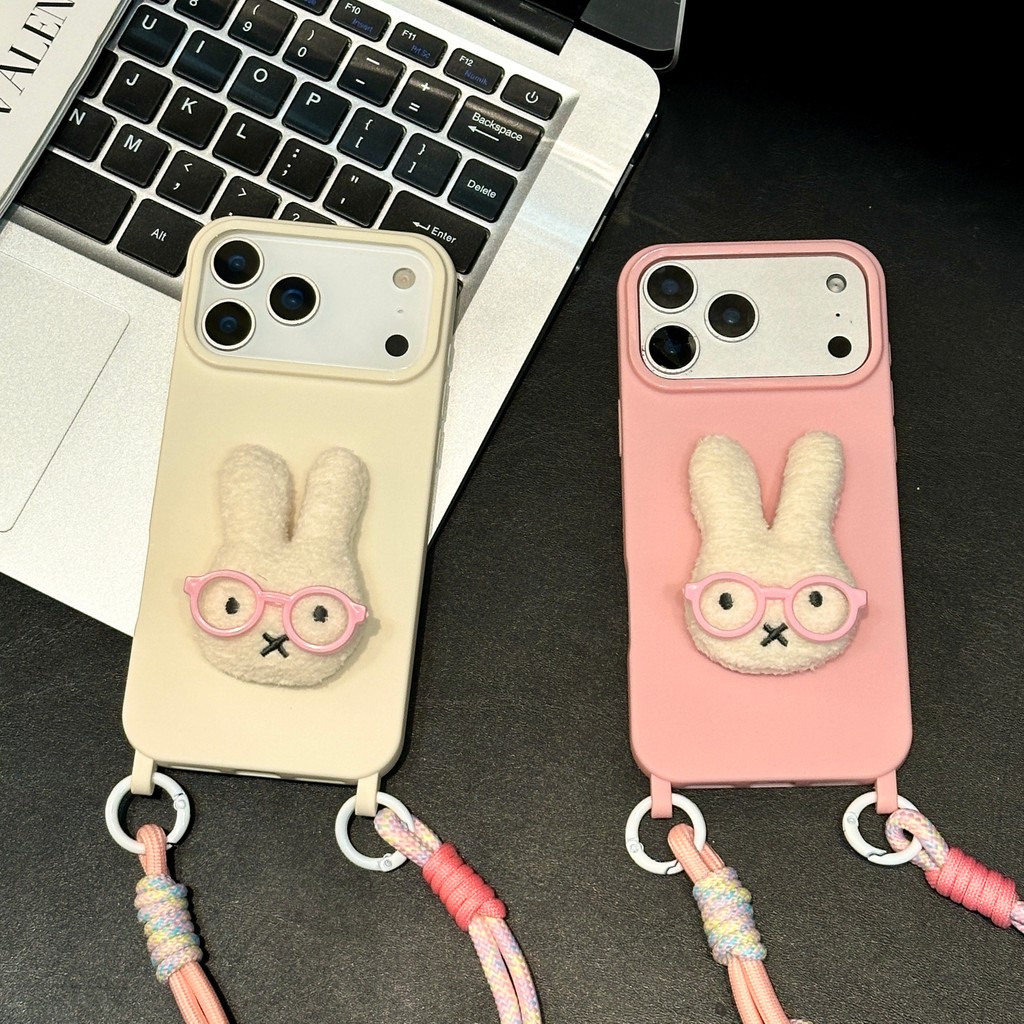 Vỏ điện thoại iPhone cho thỏ kính áp tròng phù hợp với iPhone 17 Pro Max, iPhone 17, 16, 15, 14, 13