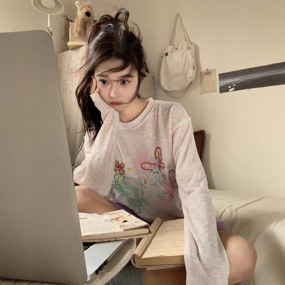 Áo Thun Dài Tay Nữ Phong Cách Hàn Quốc, Chống Nắng Mỏng Nhẹ, Perfect Cho Mùa Hè