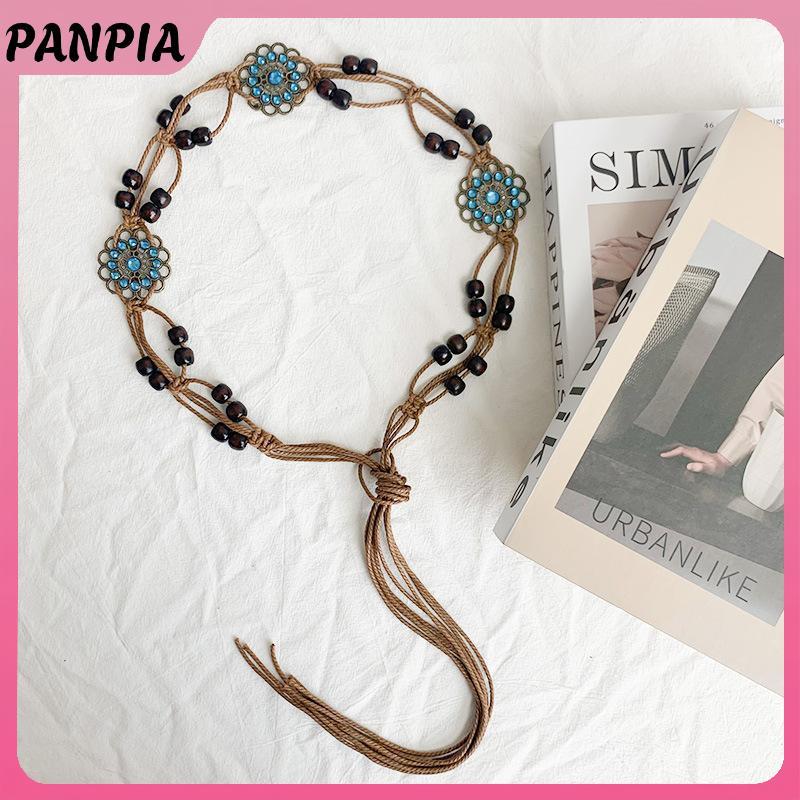 PNPIA - Thắt lưng boho retro Y2K, phù hợp mùa hè và đi biển, thiết kế vintage dân tộc