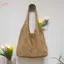 HFSHY Vintage Rỗng Dệt Kim Túi Dệt Túi Nữ Móc Túi Xách Màu Trơn Rỗng Tay Cầm Trên Túi Tote Du Lịch Túi Đeo Vai VN