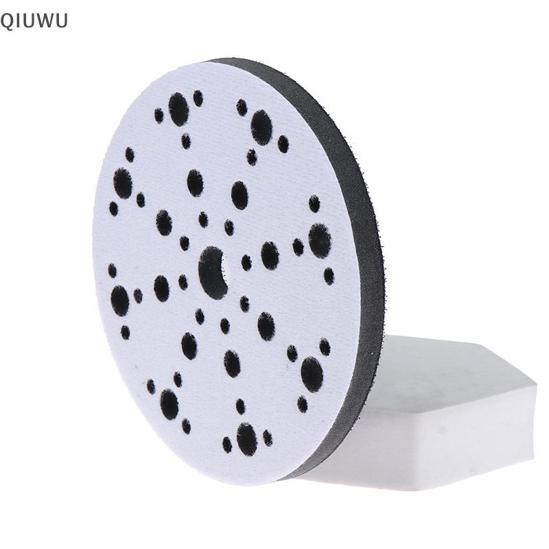 QIUWU 1 Tấm lót giao diện xốp mềm 49 lỗ 6 inch 150mm cho miếng chà nhám Móc vòng chà nhám Đĩa chà nhám Sander Baing Miếng đệm đệm.