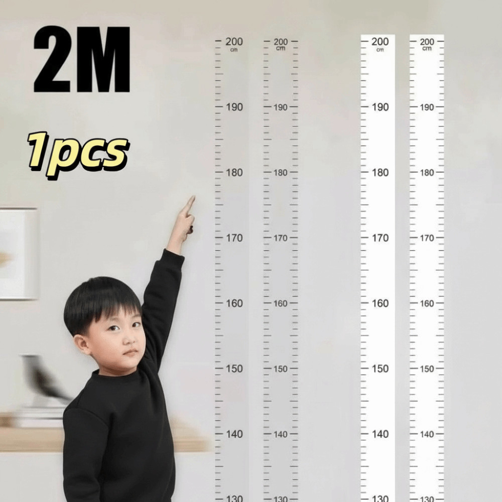 Biểu đồ tăng trưởng trẻ em BAMBOOB, Nhãn dán đo chiều cao 2M không thấm nước, Băng đo chiều cao có thể tháo rời tự dính trong suốt cho bé