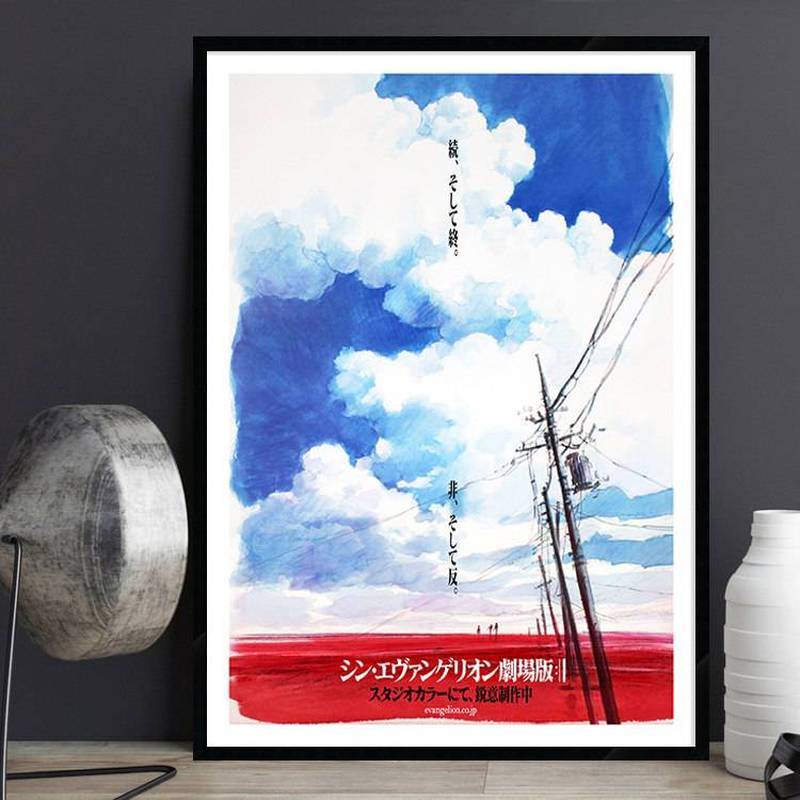 Neon Genesis Evangelion Anime Canvas Poster Phong Cách Nhật Bản Nghệ Thuật Treo Tường Cho Nhà Hàng Phòng Ngủ Trang Trí Nhà