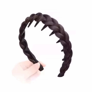 Dây buộc tóc bện xương cá YONDR, Dây buộc tóc bện tổng hợp thủ công, Mũ nón dài chống trượt phong cách Hàn Quốc Vòng đầu cổ điển dành cho nữ