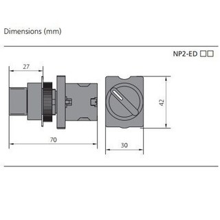(Freeship) Công tắc xoay chuyển mạch 2 vị trí, 3 vị trí, cần ngắn - Cần dài NP2 phi 22, Hãng Chint ( Hàng chính hãng)