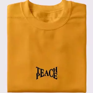 hè tròn cổ Teach-Peach unisex Áo mùa