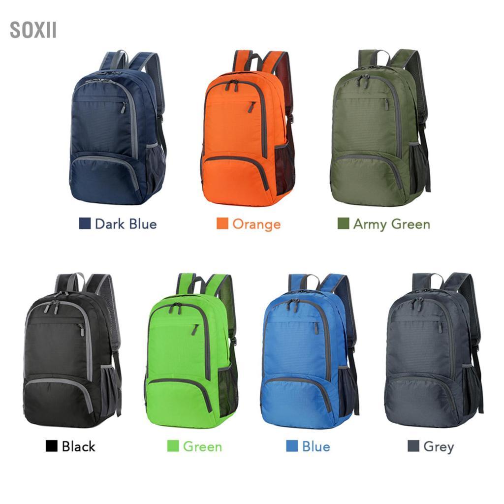 soxii Ba lô có thể gập lại nhẹ dành cho nam giới Phụ nữ không thấm nước Có thể đóng gói Du lịch Đi bộ đường dài Daypack